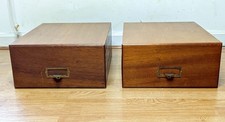 2x Vtg Midcentury Modern MCM USA Made Nega File #23500 Desktop Organizers picture