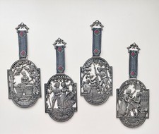 DUTCH WORDS Pewter 4 SEASONS Zinn PLAQUES WALL DECOR Holland LENTE, ZOMER + picture