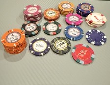 Mixed Lot Casino Poker Chips: Phoenix Forum, Bluff Canyon, Monte Carlo, Showdown picture