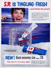Advertisement For Gibbs Sr Tinglingfresh Toothpaste 1950s era Photo picture
