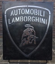Lamborghini Vintage Steel Garage Sign 20x24 Handmade Aluminum Relief picture