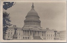 1912 WASHINGTON D.C. Real Photo RPPC Postcard U.S. Capitol Building View -UNUSED picture
