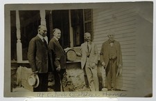 1924 RPPC Coolidge Henry Ford Thomas Edison Plymouth VT Blackington Photo picture