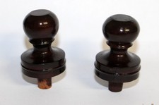 Pair of Rear Turned Wooden Feet for Early American Shelf Clocks picture