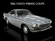 1966 Volvo P1800S Coupe in Gray NEW METAL SIGN: 9x12