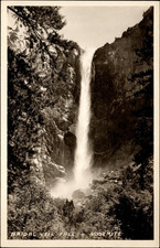 Yosemite National Park CA Bridal Veil Fall   RPPC EKC 1939-1950 Kodak picture