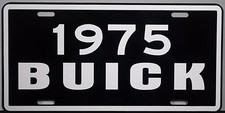 1975 BUICK Metal License Plate Riviera Electra Lesabre Invicta Skylark Hot Rod picture