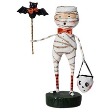 LORI MITCHELL ~ Mummy Boy ~ Folk Art Halloween Trick or Treat Figure picture