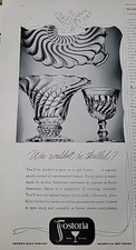 1947 Fostoria Colony Pattern Glass Plate Goblet vintage Glassware ad picture