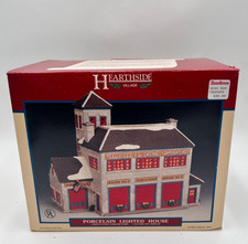 1998 Lemax Reedville FD Engine Company No 2 Fire Station Porcelain Lighted picture