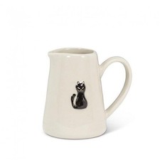 MDR Trading AB-27-SMIDGE-CAT-Q01 5 oz Cat Mini Jug Ivory & Black picture