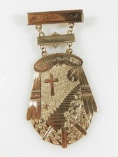 1891 St. Joseph's Academy Wheeling WV 10K Gold Medal Victorian School Medal picture