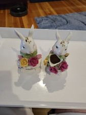 Rare Royal Albert  Old County Rose Rabbit  Creamer & Sugar Bowl Set picture