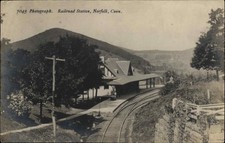 NORFOLK CONNECTICUT CT Railroad Train Station Depot Antique RPPC picture