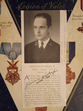 Capt. FRANCIS DAVID WALKER USS Crevalle (SS-291) NC x 2 Signed 1935 USNA Photo picture