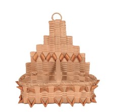 Wabanaki Basket - Miliseet - Penobscot Basket Wall Hanger with Porcupine Stitch picture