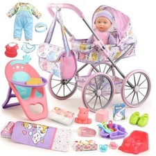 Baby Doll Stroller Playset for Girls Toddlers 3-5 4-6 5-7 Year Old to Play picture