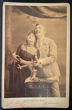 Cabinet Photo Theater~Man & Woman in Scene from Play “The Wife” Actors NY City picture