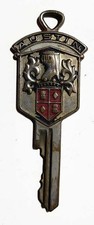 Vintage AUSTIN CREST Automobile KEY w/Coat of Arms picture
