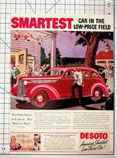 Vintage 1930s De Soto Car Ad Smartest Low-Priced Chrysler Automobile Print picture