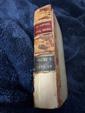 Vintage 1909-10 State Of New Hampshire Annual REPORTS book Volume V Biennial picture
