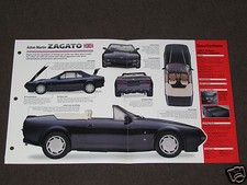 1986-1989 ASTON MARTIN ZAGATO (1987) Car SPEC SHEET BROCHURE PHOTO BOOKLET picture