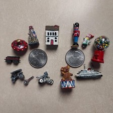 Miniature Cast Metal Figures. Highly Detailed. Antique Style. Vintage 13 pcs picture