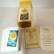 Grand Etteilla Egyptian Gypsies Tarot Deck B.P. Grimaud Complete 78 Cards & Book picture