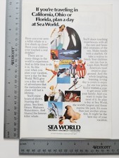 SeaWorld Orlando Killer Whale Travel Print Ad Theme Park Vintage Tourism picture