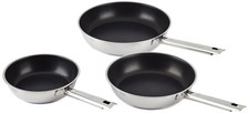 Rösle Set of 3 Frying Pans 20/24/28cm Stainless Steel Non-Stick, Edelstahl picture