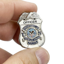BL6-018 VA Veterans Affairs Police OFFICER Administration shield lapel pin picture