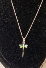 Vintage 925 Sterling Silver - Dragonfly Necklace - 13
