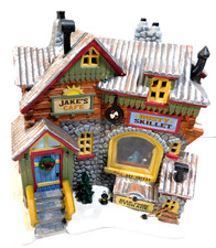 Lemax 2014 Christmas Jake's Cafe Rusty Skillet Porcelain Building #45721 Retired picture