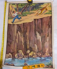 Vintage Christian wall poster scroll titled 