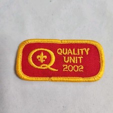 Boy Scouts Quality Unit 2002 Patch BSA Scouting America Red Gold Q picture