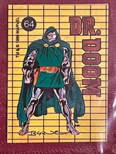 Marvel Dr. Doom #64 1986 Sticker Trading Card Comics Superhero Vintage picture