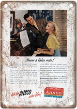 1946 Ansco Vintage Film Camera Advertisement Retro Look Metal Sign C857 picture