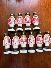10 Vintage 1995 Empire Blow Mold Nutcracker Soldier Yard Light Toppers Christmas picture