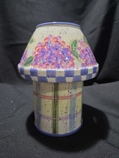 Julie Ueland Enesco 1999 Hydrangea Purple candle with Shade picture