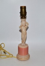 Aladdin Alacite Cherub Angel Cream Glass Boudoir Lamp picture