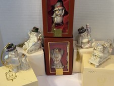 Vtg Lenox 4 Lenox Classics & 2 Ornament Club Porcelain Christmas Tree Ornaments picture