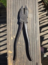 Vintage Kraeuter Linemans Pliers 1801 8-1/2 USA picture