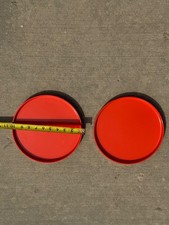VINTAGE MCM HELLER MASSIMO VIGNELLI ROUND MELAMINE SERVING TRAY-ORANGE-ITALY picture