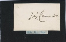 Joseph G. Cannon Autograph - 1926 picture