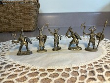 Vintage 1980’s Artist Ray Lamb Perth Pewter 1.5” Warriors Knights Mini’s Signed picture
