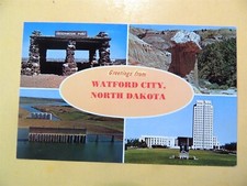 Greetings from Watford City North Dakota vintage postcard scenic views  picture