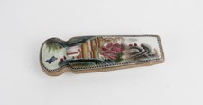 An Enamel Zither Styled Snuff Bottle. picture