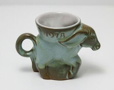 1978 Frankoma Democratic (DEM) Donkey Political Mug. Woodland Moss picture