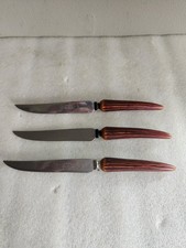 3 Vintage Crown Crest Carving Knifes from Sheffield England picture