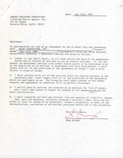 JOAN RIVERS - DOCUMENT SIGNED 05/14/1987 picture